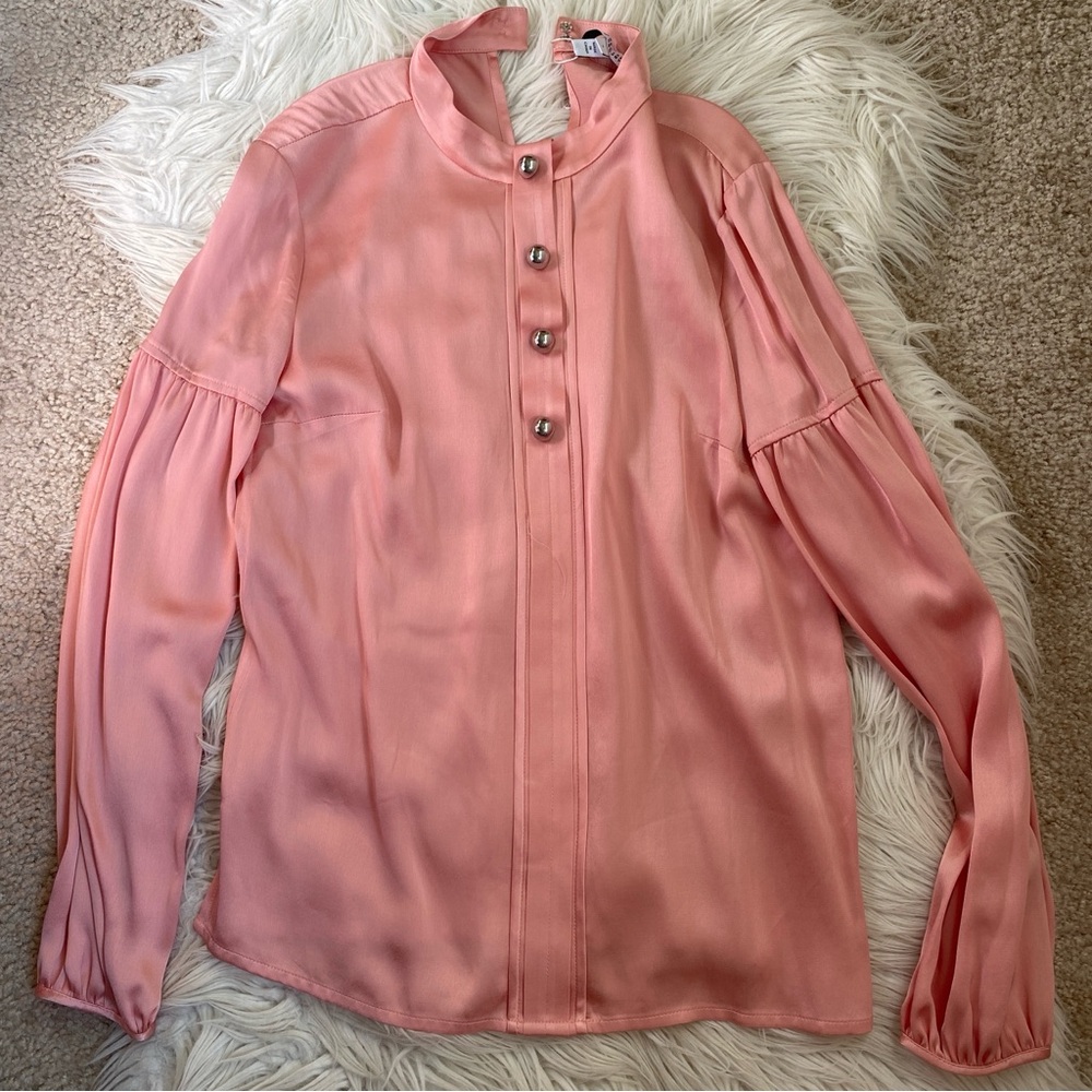 NWT Derek Lam 10 Crosby button detailed blouse top 0